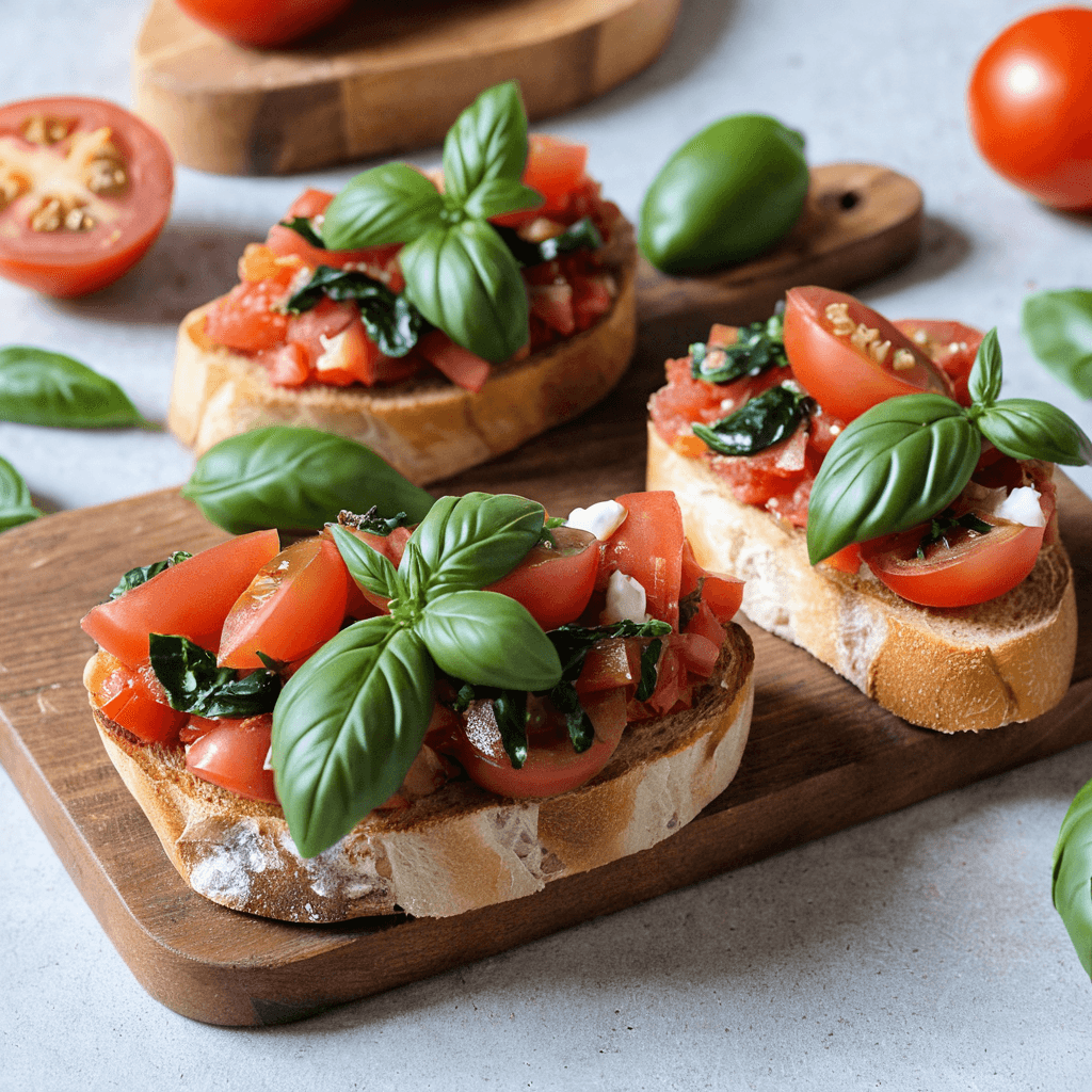 Bruschetta Clásica con Tomate y Albahaca: Un Aperitivo Italiano Irresistible