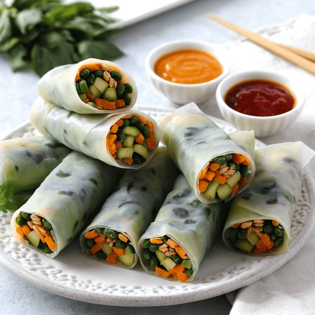 Rollitos de Primavera Vegetarianos: Un Aperitivo Asiático Fresco y Delicioso