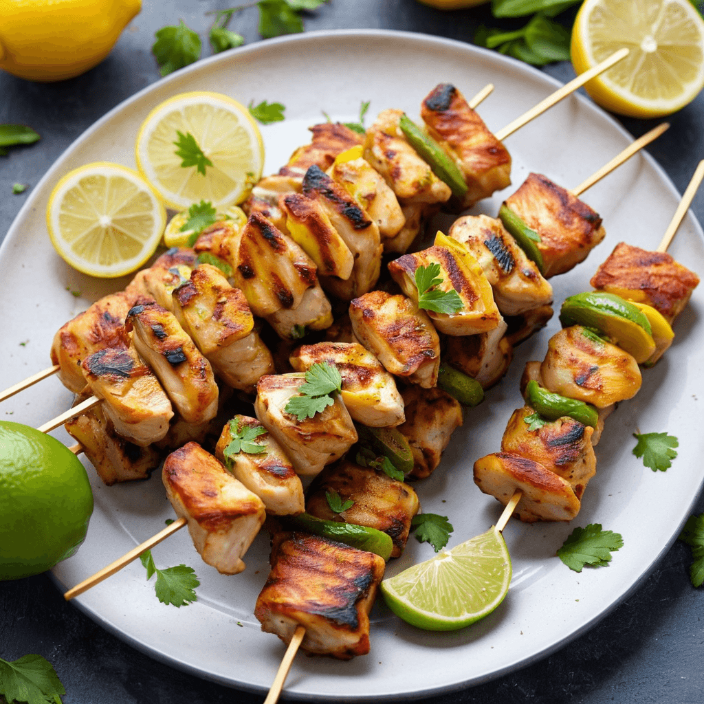 Brochetas de Pollo al Limón: Receta Fácil para la Parrilla
