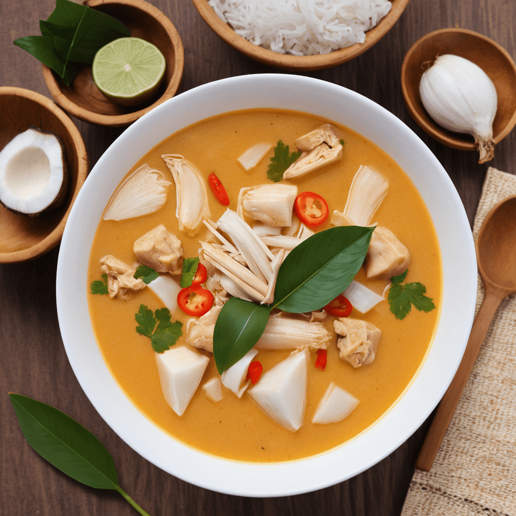 Sopa Thai de Coco y Pollo: Un Viaje Exquisito a los Sabores de Tailandia