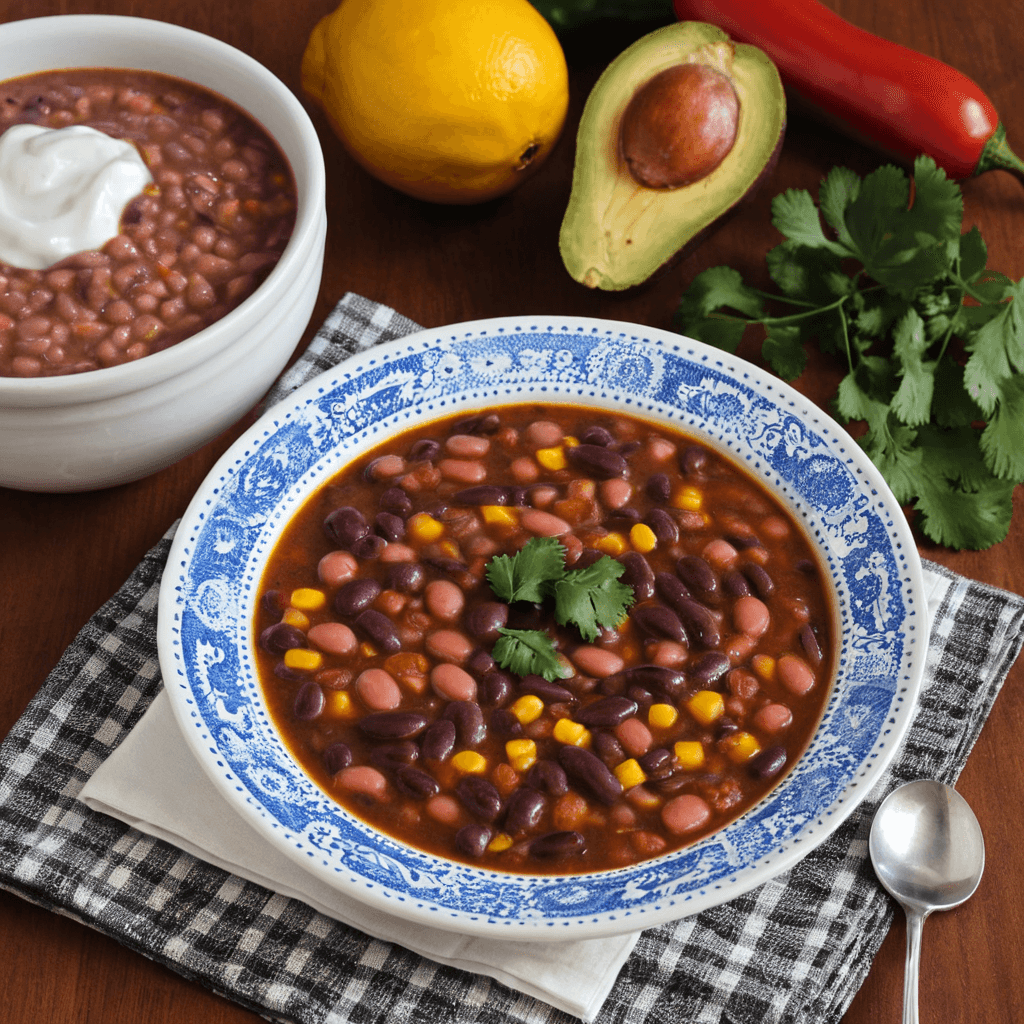 Sopa de Frijoles Negros: Receta Mexicana Picante