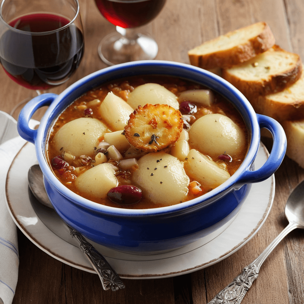 Sopa de Cebolla al Vino: Un Clásico Francés Gratinado