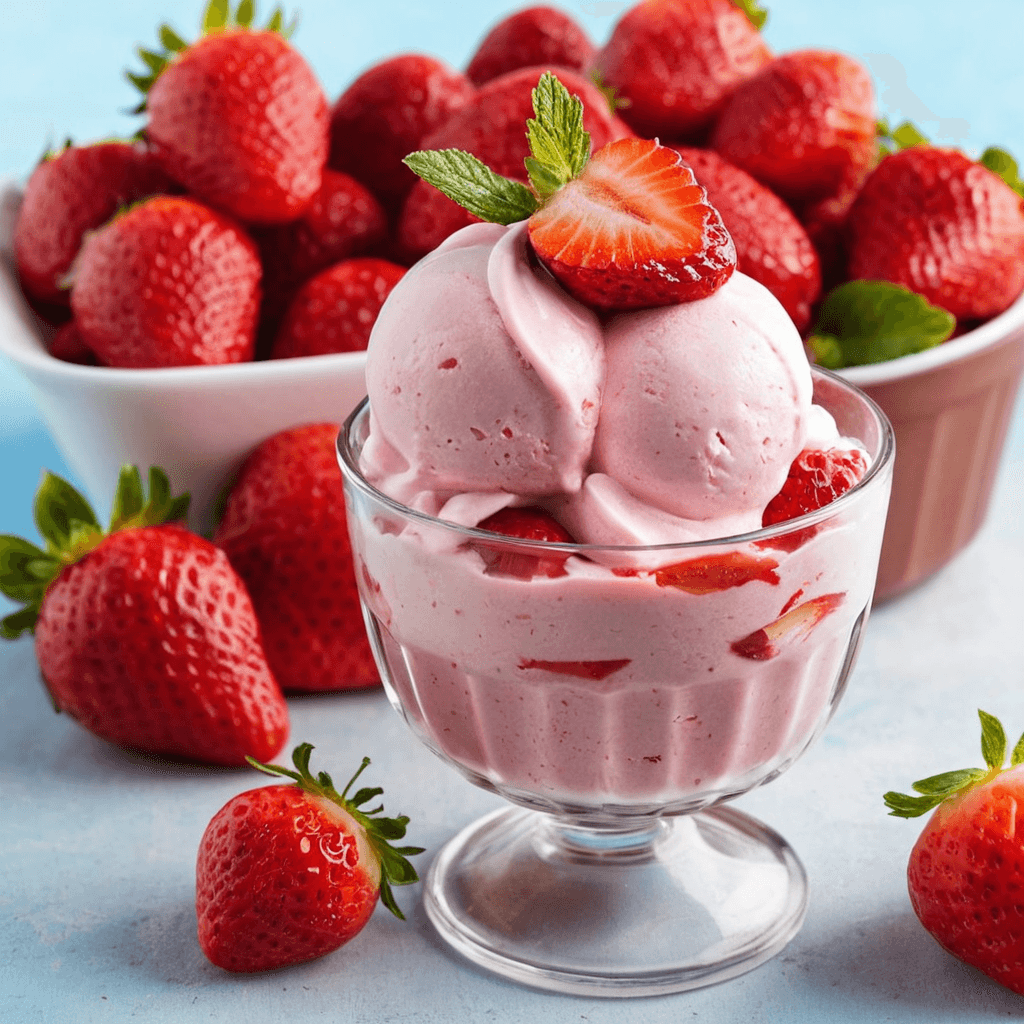Helado Casero de Fresa: Un Postre Refrescante y Delicioso