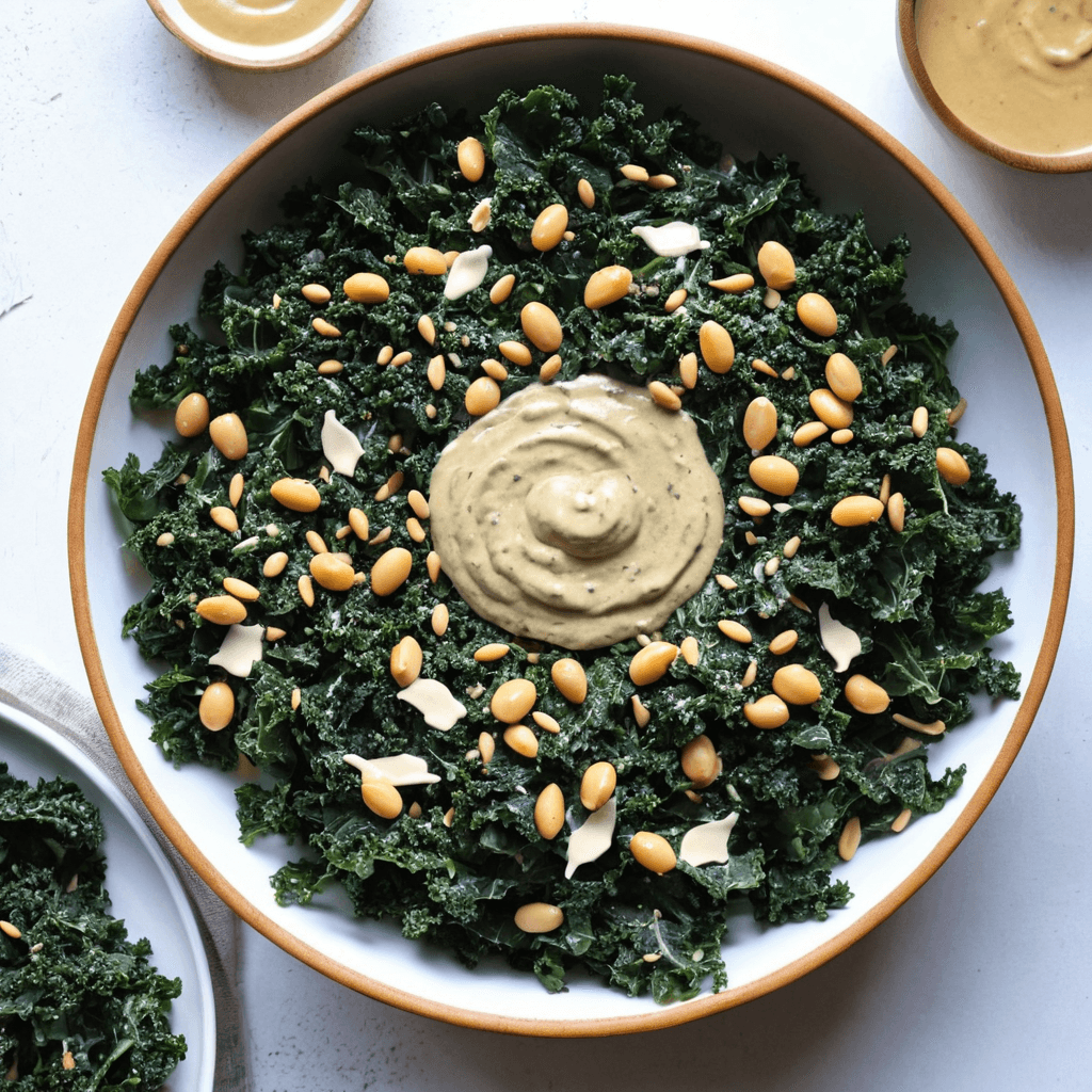 Ensalada de Kale con Aderezo Tahini: Saludable y Vegana