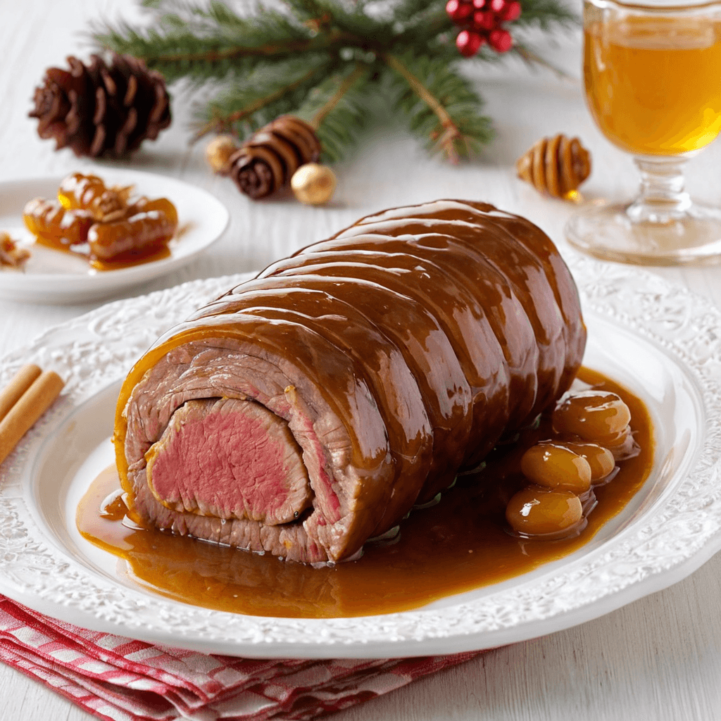 Rollo de Carne con Glaseado de Miel: Una Receta Fácil para Sorprender en Navidad