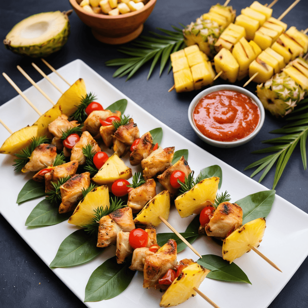 Brochetas de Pollo y Piña: Un Aperitivo Tropical Perfecto para la Navidad