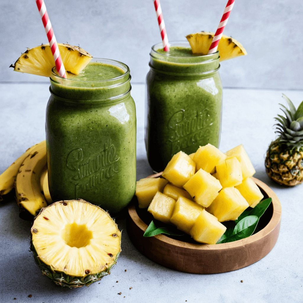 Smoothie Verde de Espinacas y Piña: Una Opción Refrescante para Celebrar Junio