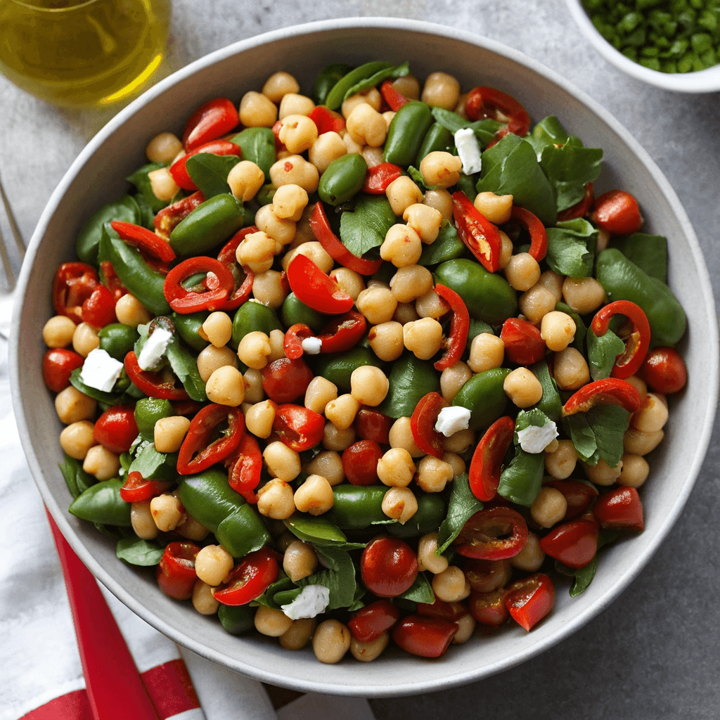 Ensalada de Garbanzos y Pimientos Asados: Un Toque Saludable para tus Comidas Navideñas