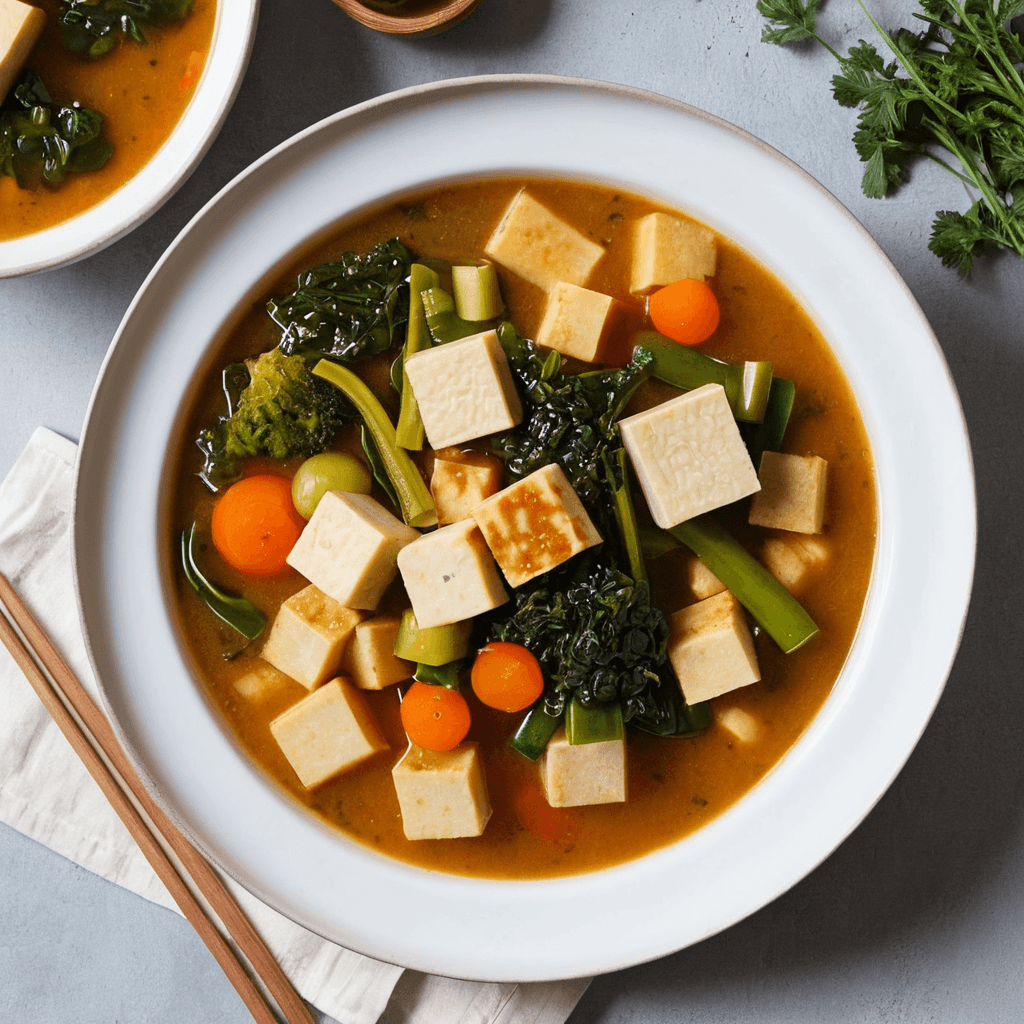Sopa de Miso con Tofu y Verduras: Un Plato Asiático para Celebrar la Navidad