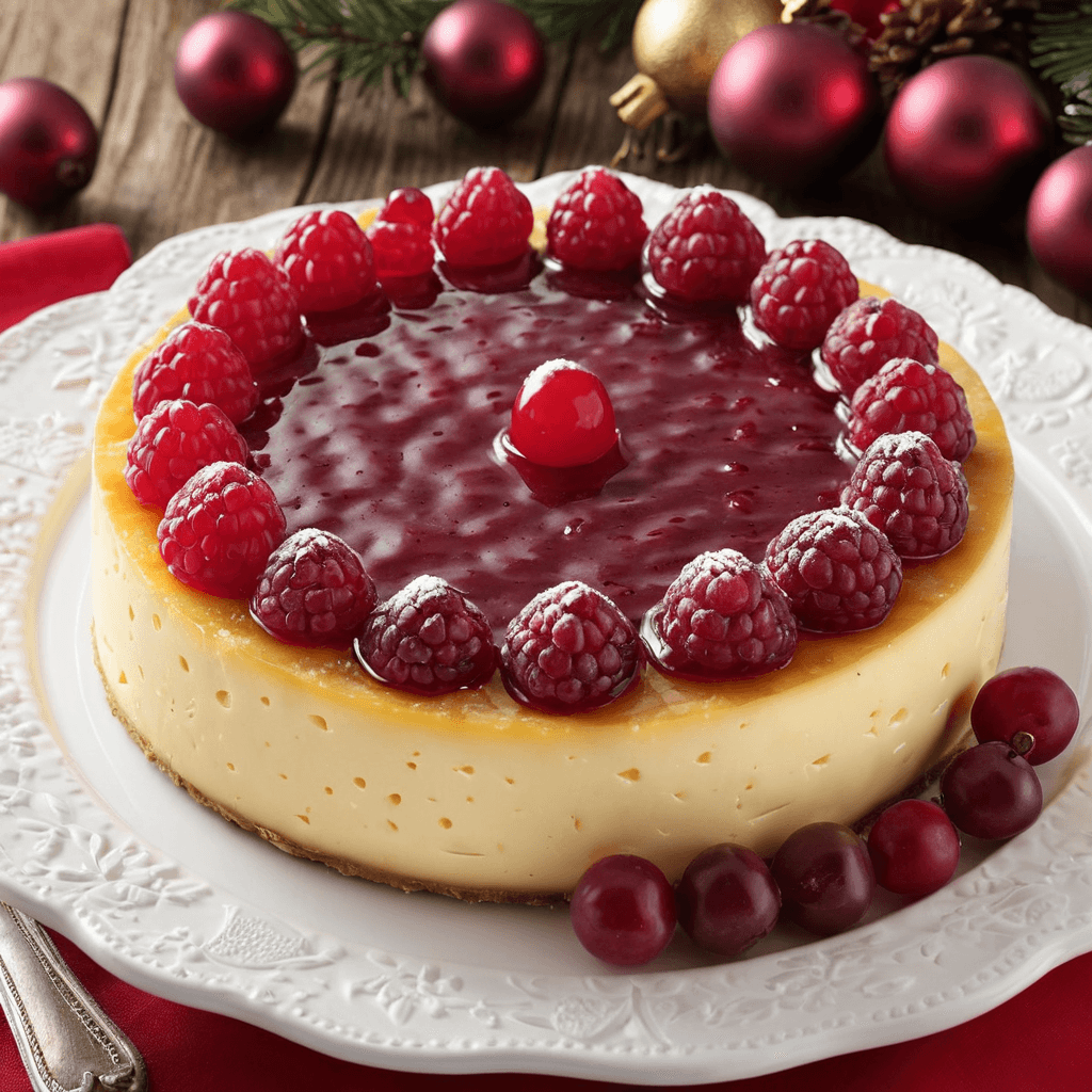 Tarta de Queso con Salsa de Frambuesa: Un Postre Festivo que Conquista el Paladar
