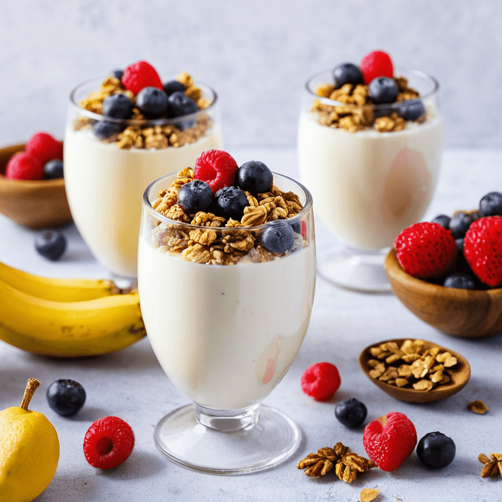 Deliciosa y Saludable: Copa de Yogur con Granola y Frutas para Celebrar la Navidad