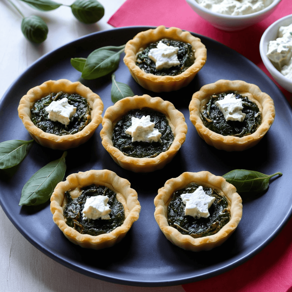 Mini Tartaletas de Espinacas y Queso Feta: La Receta Festiva Perfecta para esta Navidad