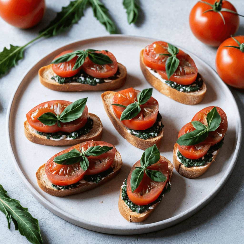 Crostini de Tomate y Albahaca: Un Entremés Fresco para Estas Navidades