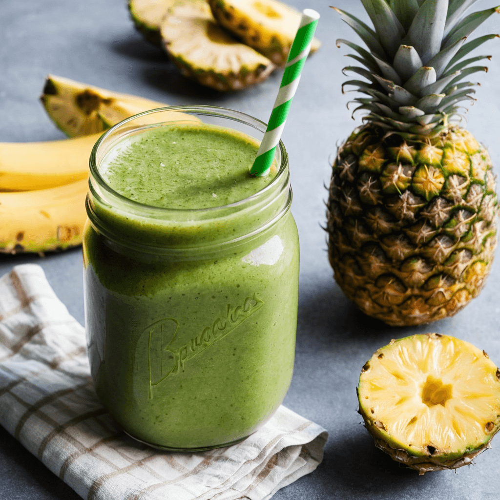Smoothie Verde de Espinacas y Piña: Una Opción Saludable para la Navidad