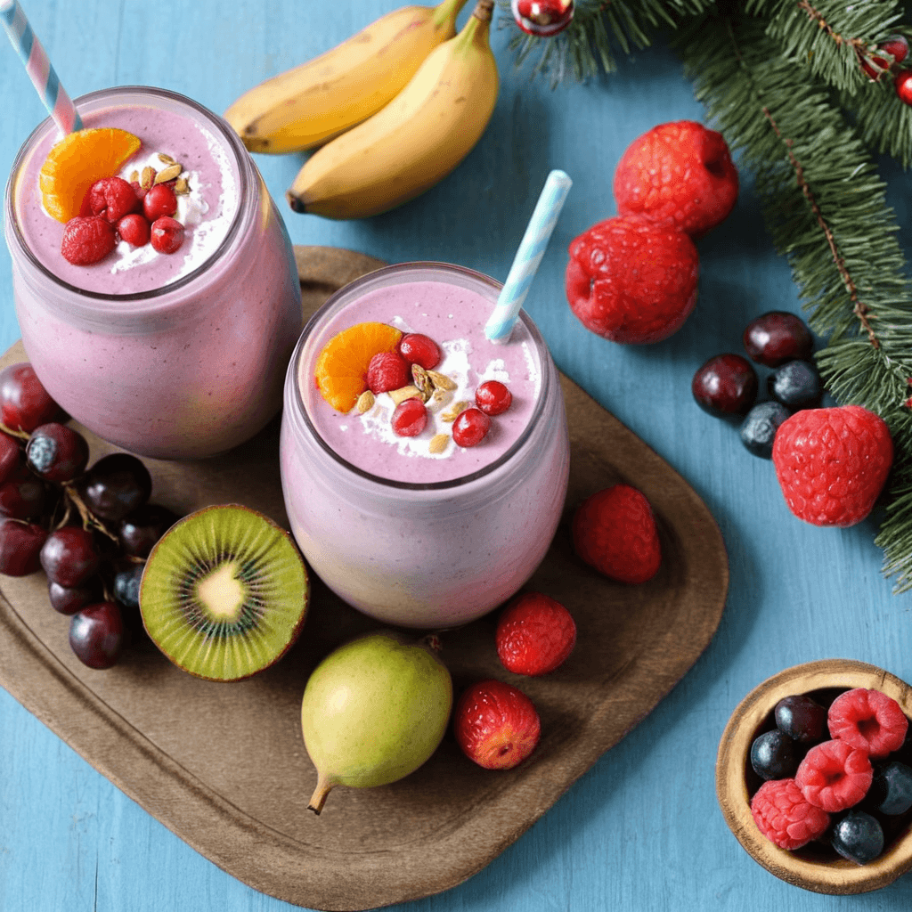 Smoothie de Yogur y Frutas de Temporada: Una Opción Saludable para la Navidad