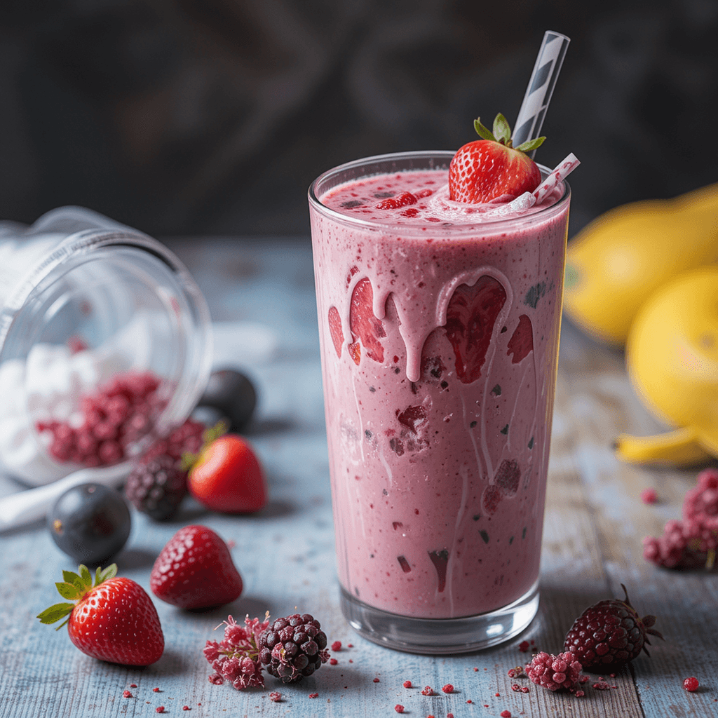 Smoothie de Frutas Rojas y Yogur