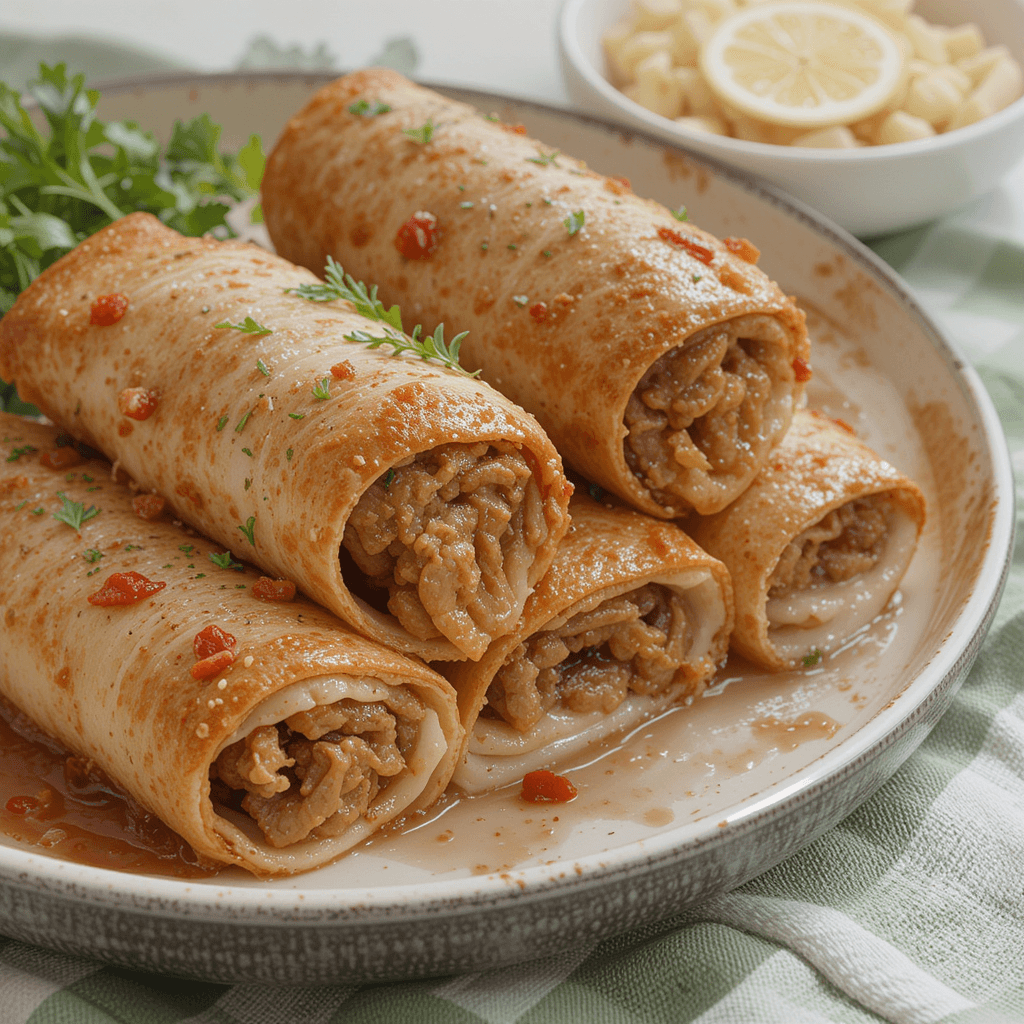 Rollos de Carne con Espinacas y Queso: Un Platillo Delicioso para Comenzar el Año