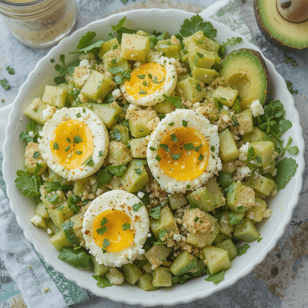 Ensalada de Huevos Duros y Aguacate: Una Opción Fresca para el Mes de Enero