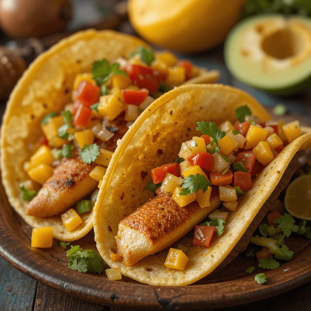 Tacos de Pescado con Salsa de Mango: Un Delicioso Plato para Disfrutar en Enero