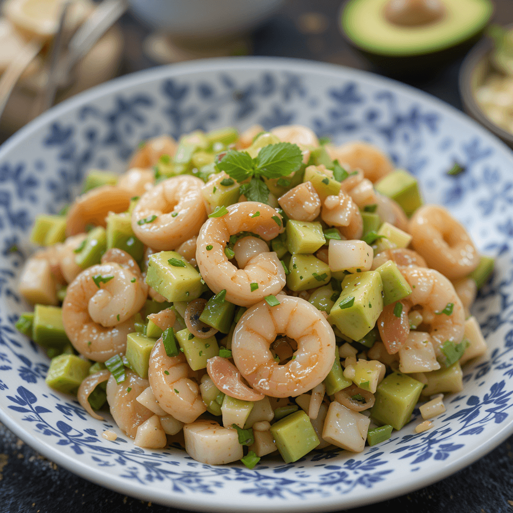 Ensalada de Gambas y Aguacate: Un Placer Refrescante para el Mes de Enero