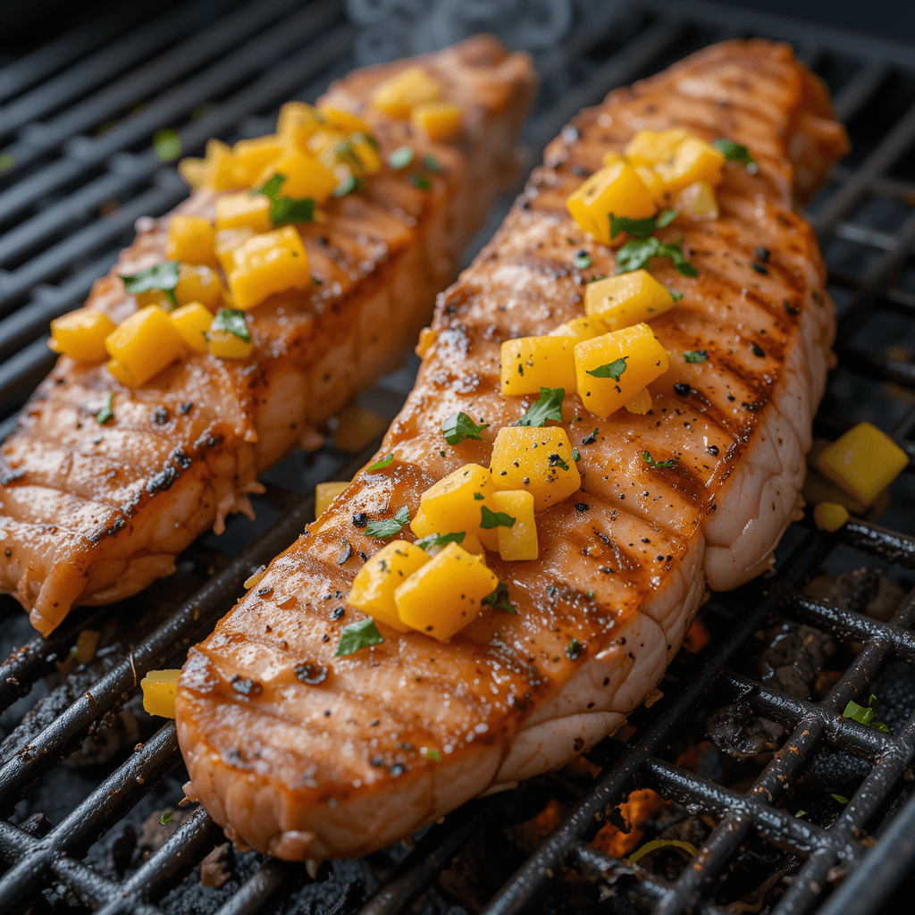 Salmón a la Parrilla con Salsa de Mango: Una Delicia Fresca para Febrero