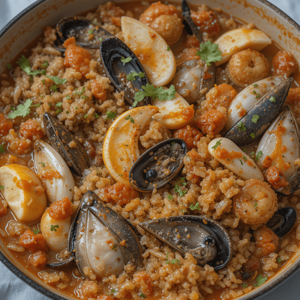 Cazuela de Mariscos con Arroz: Un Plato Abundante para Celebrar Febrero