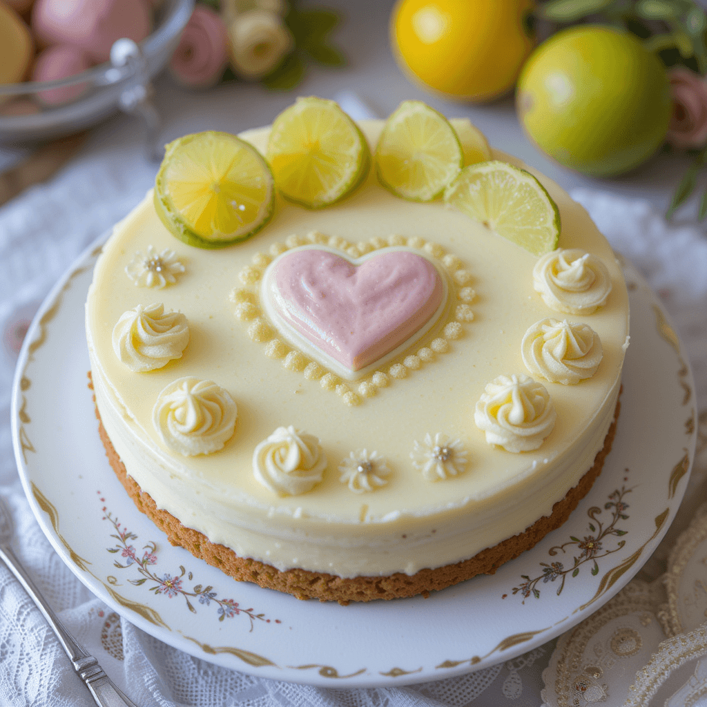 Tarta de Limón con Corazón de Merengue: Un Postre Elegante para San Valentín