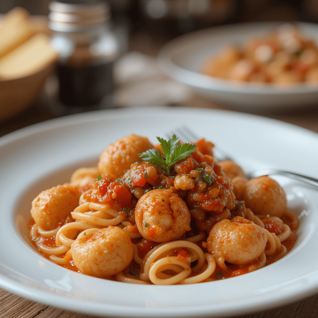 Pasta con Albóndigas en Salsa de Tomate: Un Clásico que Enamora