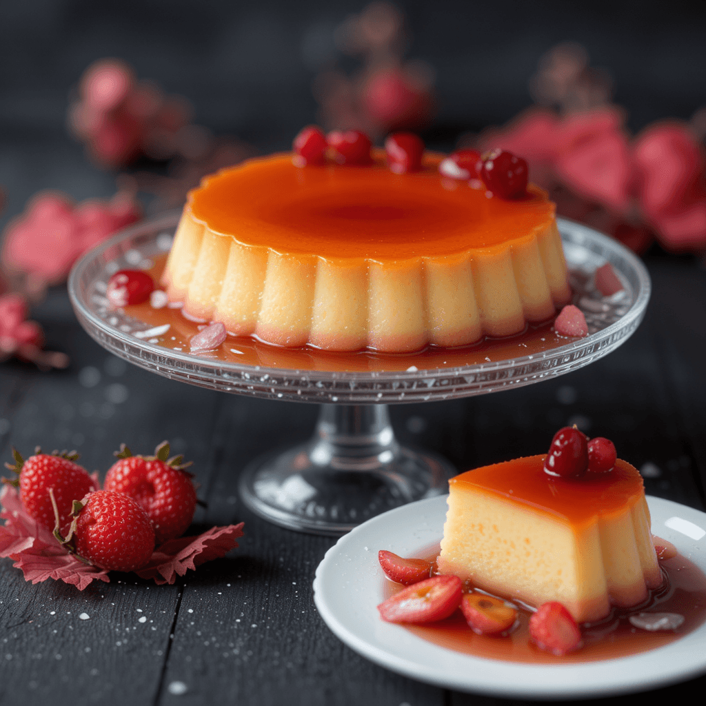 Flan de Caramelo con Frutos Rojos: El Postre Perfecto para San Valentín