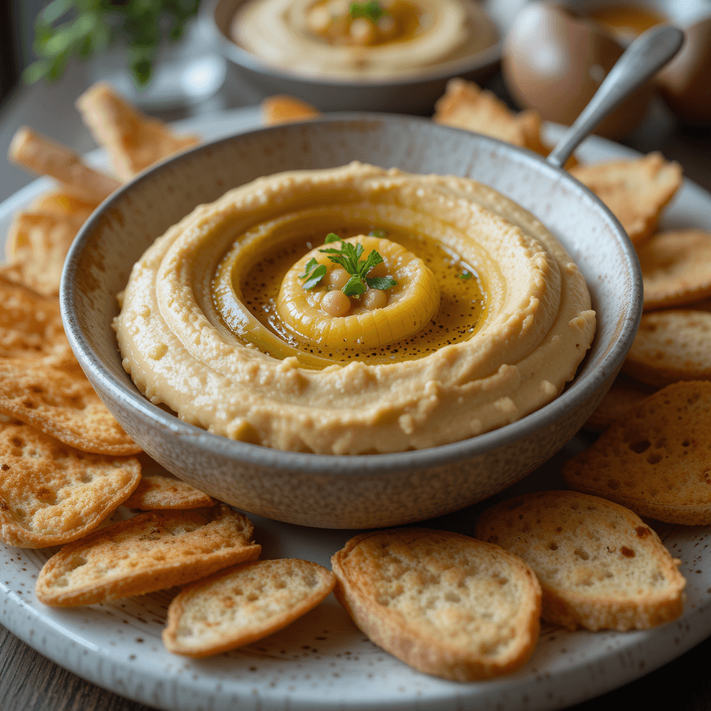 Hummus Clásico de Garbanzos: Un Aperitivo Saludable para Marzo