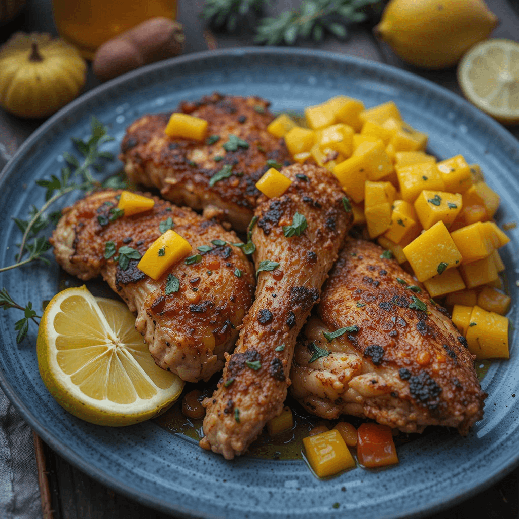 Pollo a la Parrilla con Salsa de Mango Un Platillo Fresco y Exquisito para el Verano