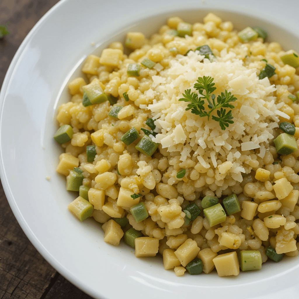Risotto de Calabacín y Limón: Un Viaje de Sabores Italianos