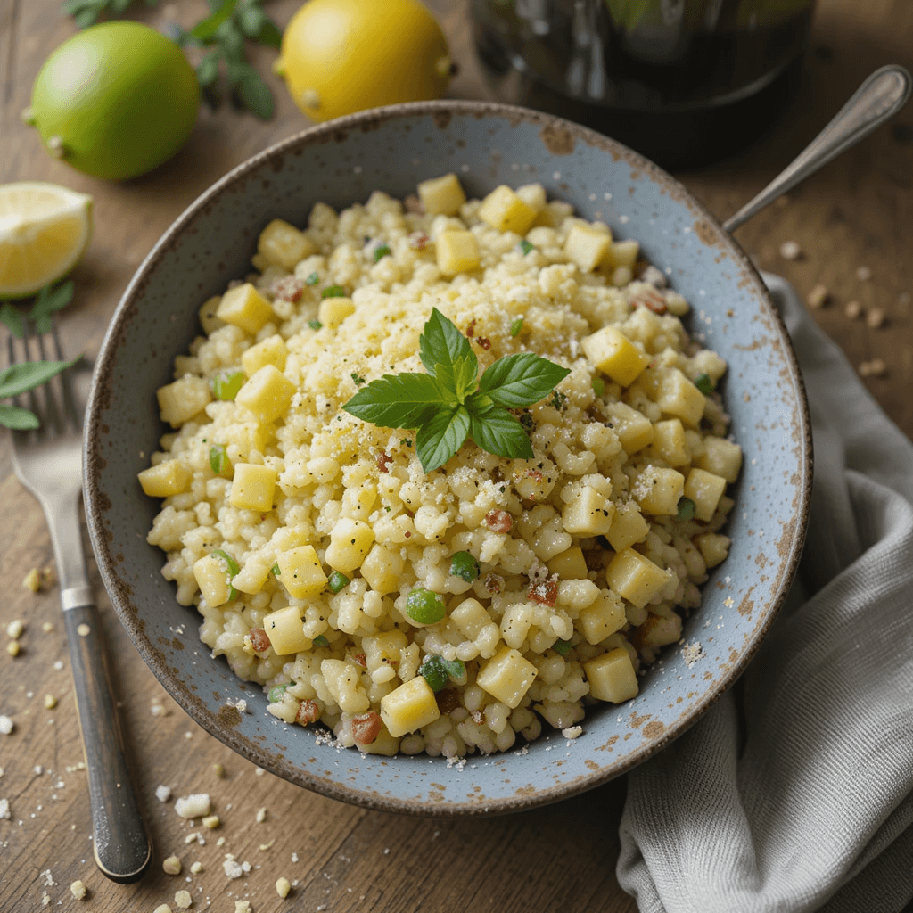Risotto de Calabacín y Limón: Un Viaje de Sabores Italianos