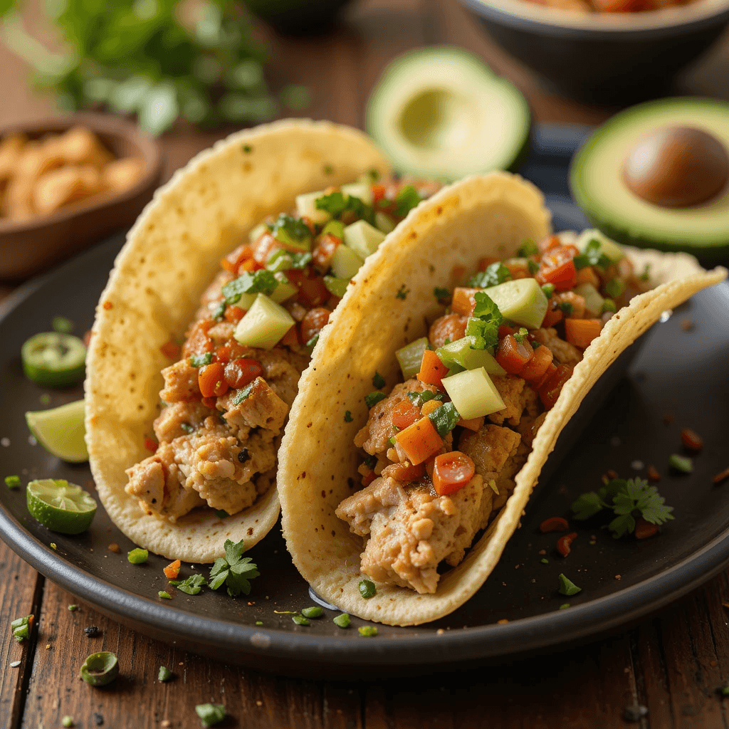 Tacos de Pollo con Tortillas de Lechuga Una Delicia Saludable y Satisfactoria