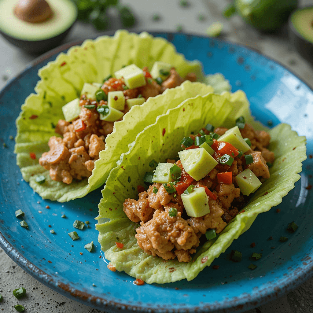 Tacos de Pollo con Tortillas de Lechuga Una Delicia Saludable y Satisfactoria