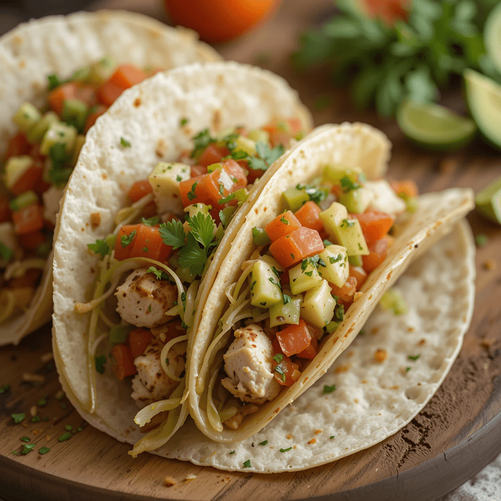 Tacos de Pollo con Tortillas de Lechuga Una Delicia Saludable y Satisfactoria