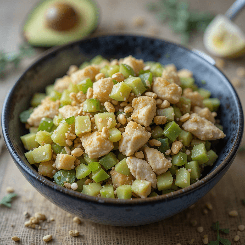 Ensalada de Pollo con Aguacate y Nueces: Una Opción Saludable y Deliciosa
