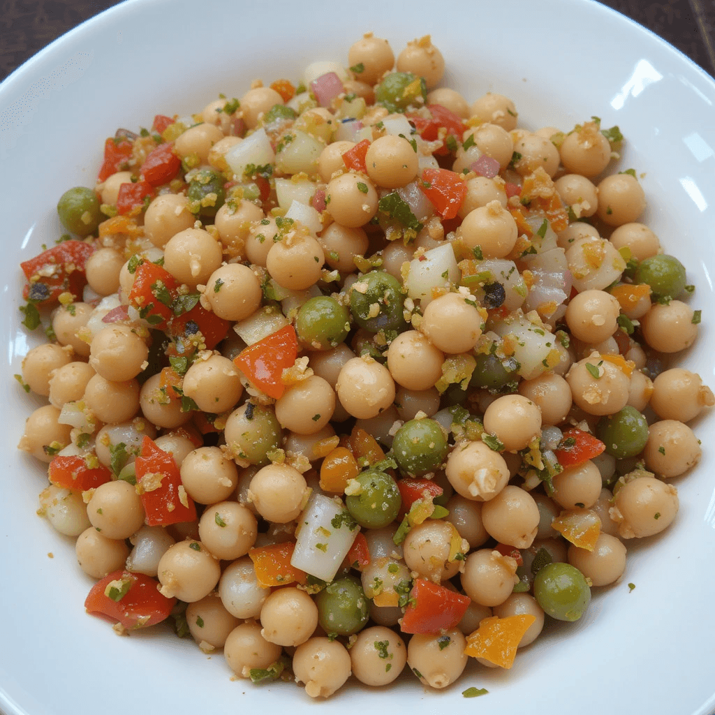 Ensalada de Garbanzos y Pimientos: Un Platillo Fresco de Cuba