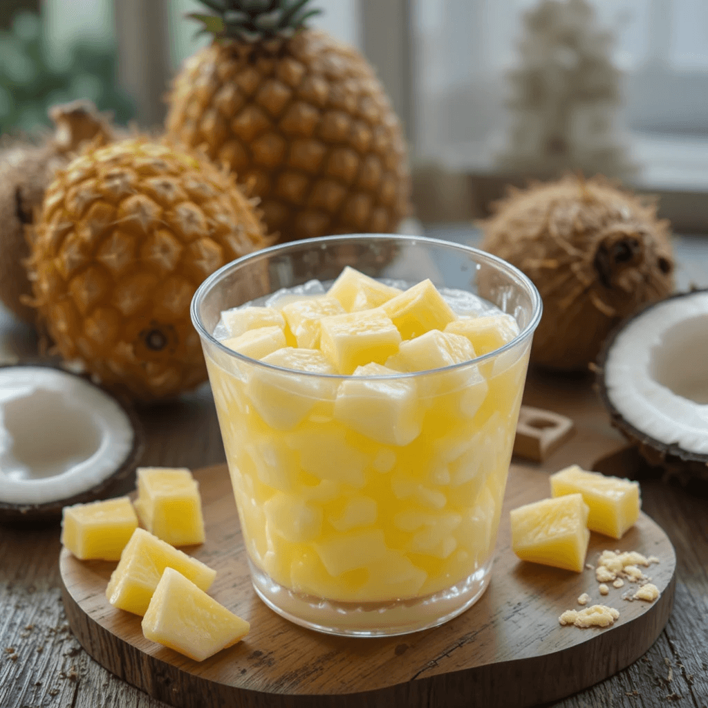 Gelatina de Piña y Coco: Un Refresco Tropical Mexicano