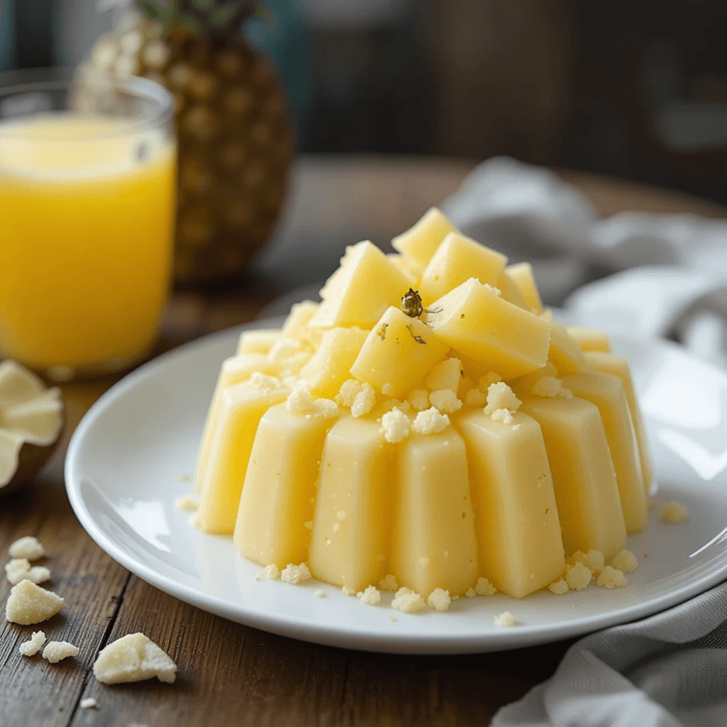 Gelatina de Piña y Coco: Un Refresco Tropical Mexicano