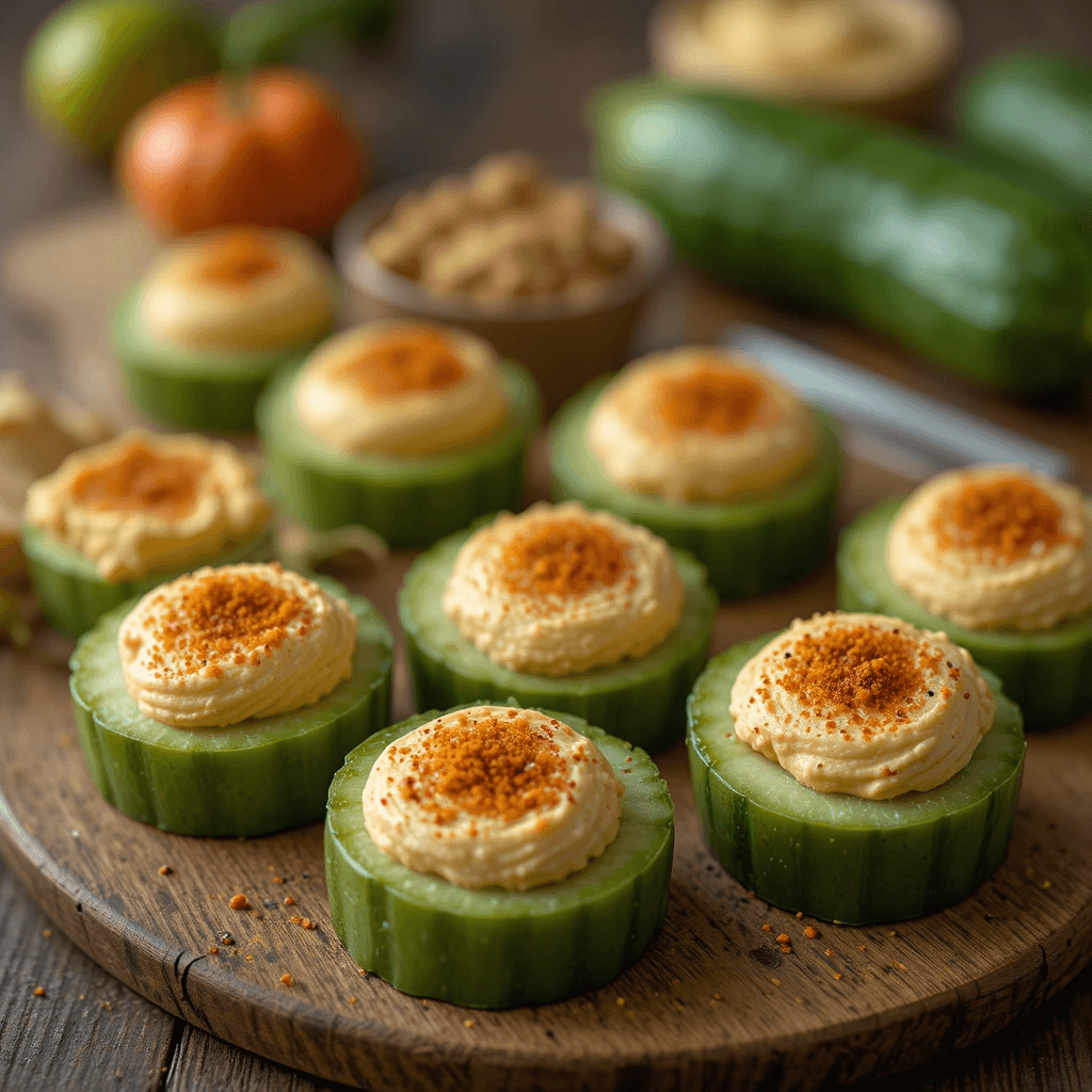 Bocados de Pepino con Hummus: Una Delicia Argentina