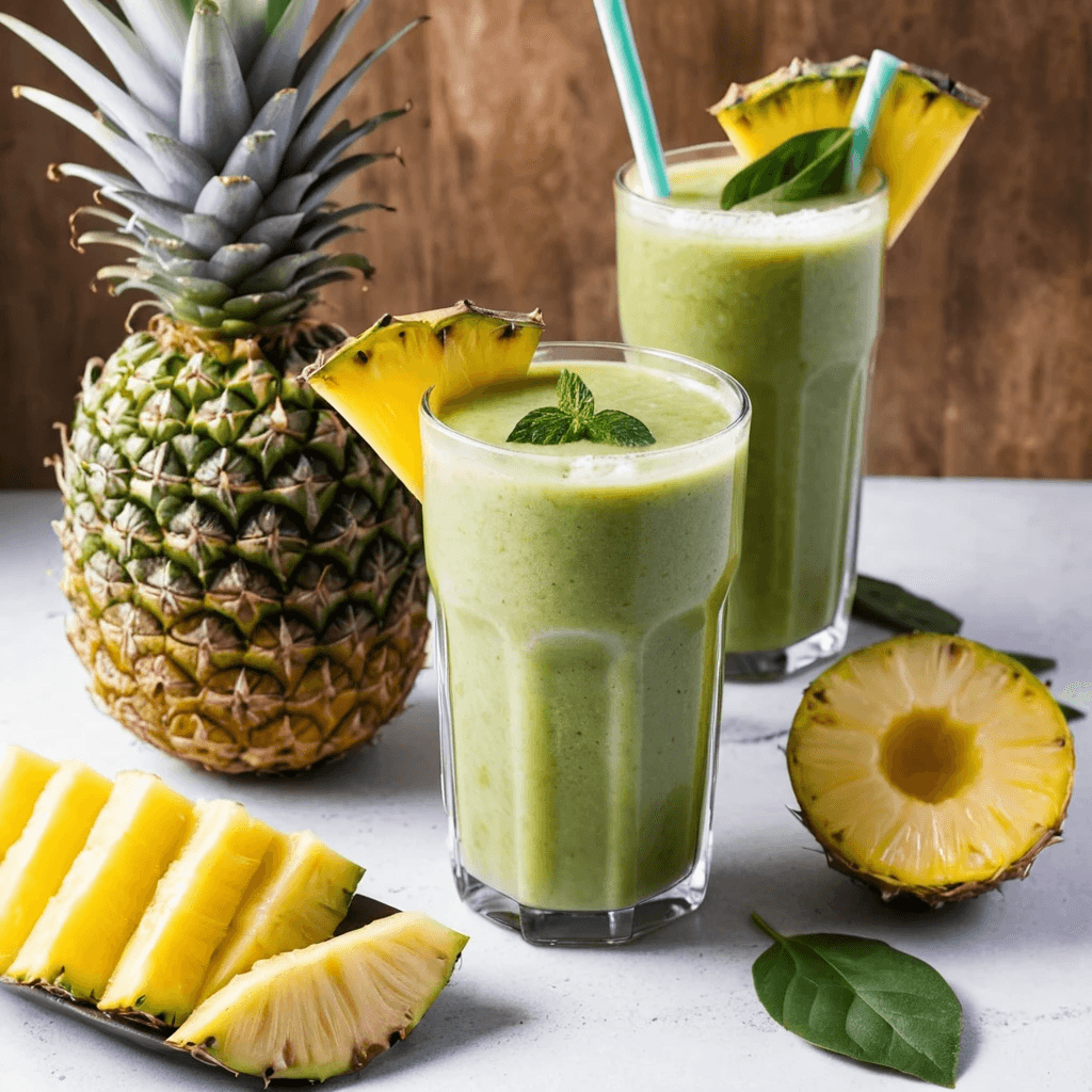 Licuado de Piña y Espinaca Una Experiencia Saludable y Refrescante
