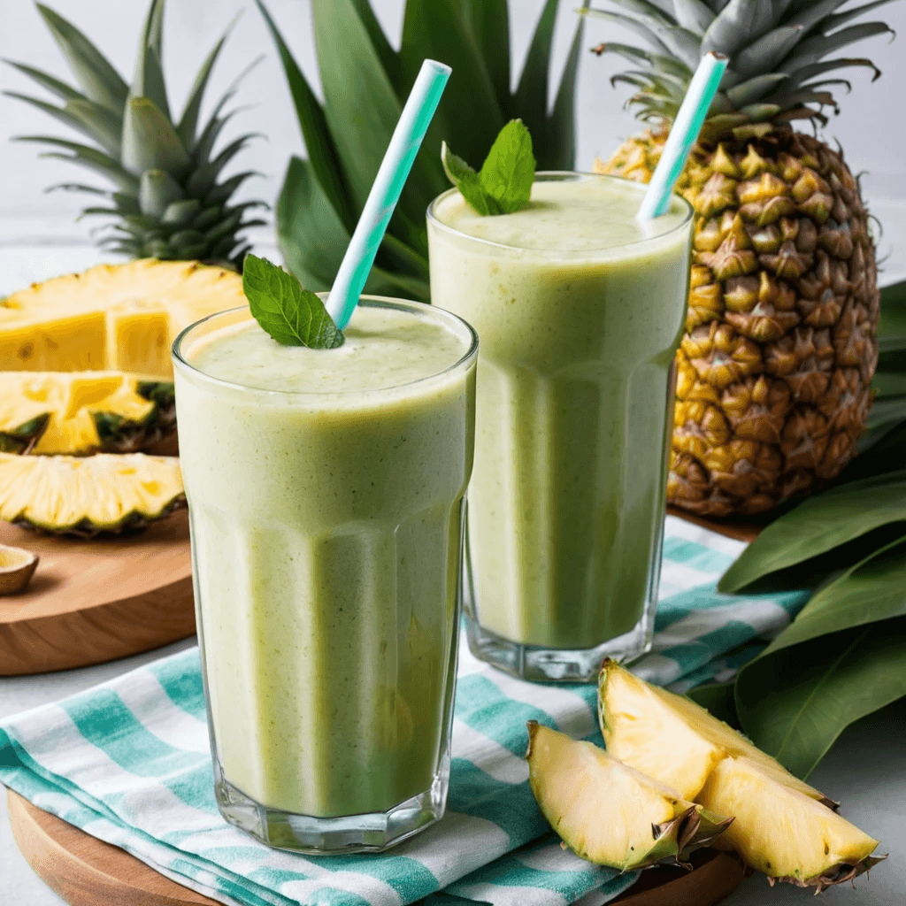 Licuado de Piña y Espinaca Una Experiencia Saludable y Refrescante
