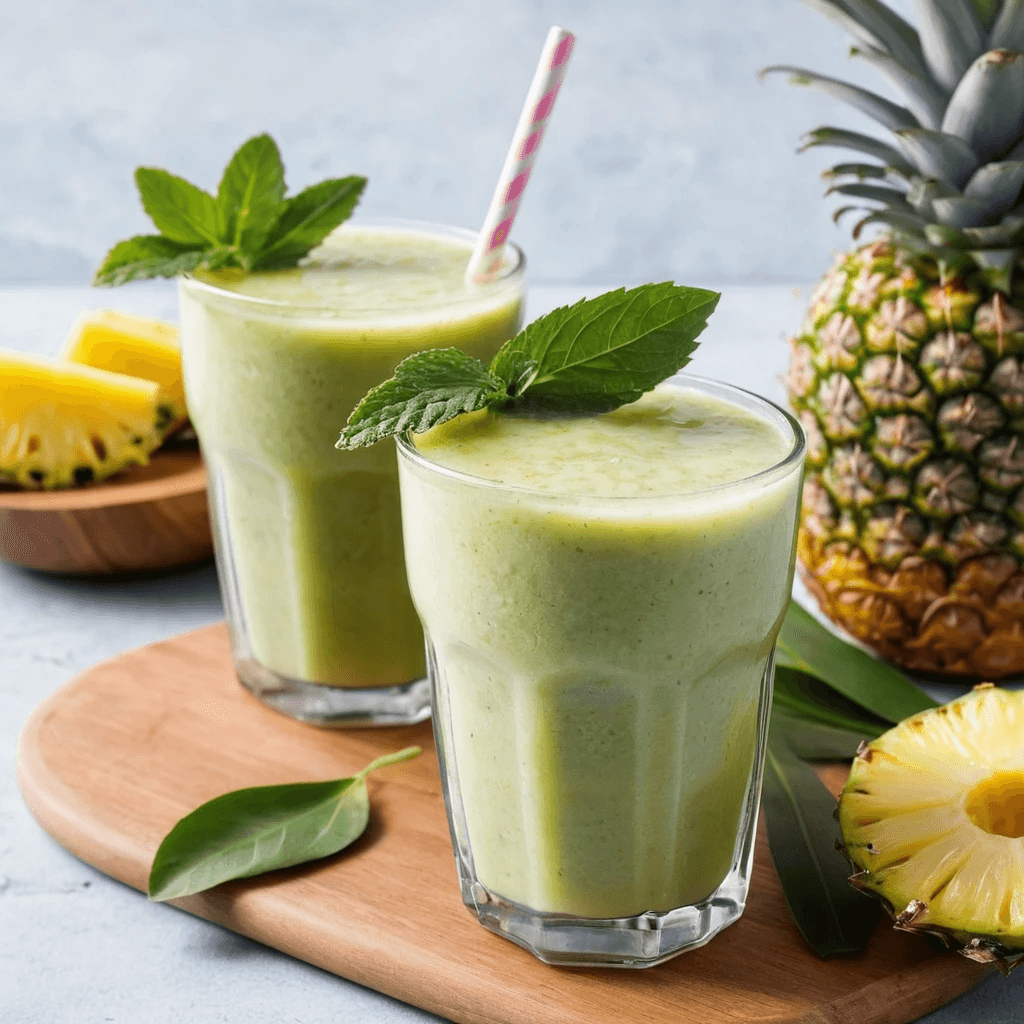 Licuado de Piña y Espinaca Una Experiencia Saludable y Refrescante